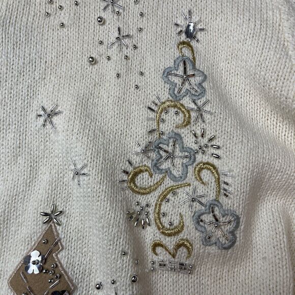 Designer Originals Studio Women's Christmas Sweater Trees Size Large - Picture 5 of 15